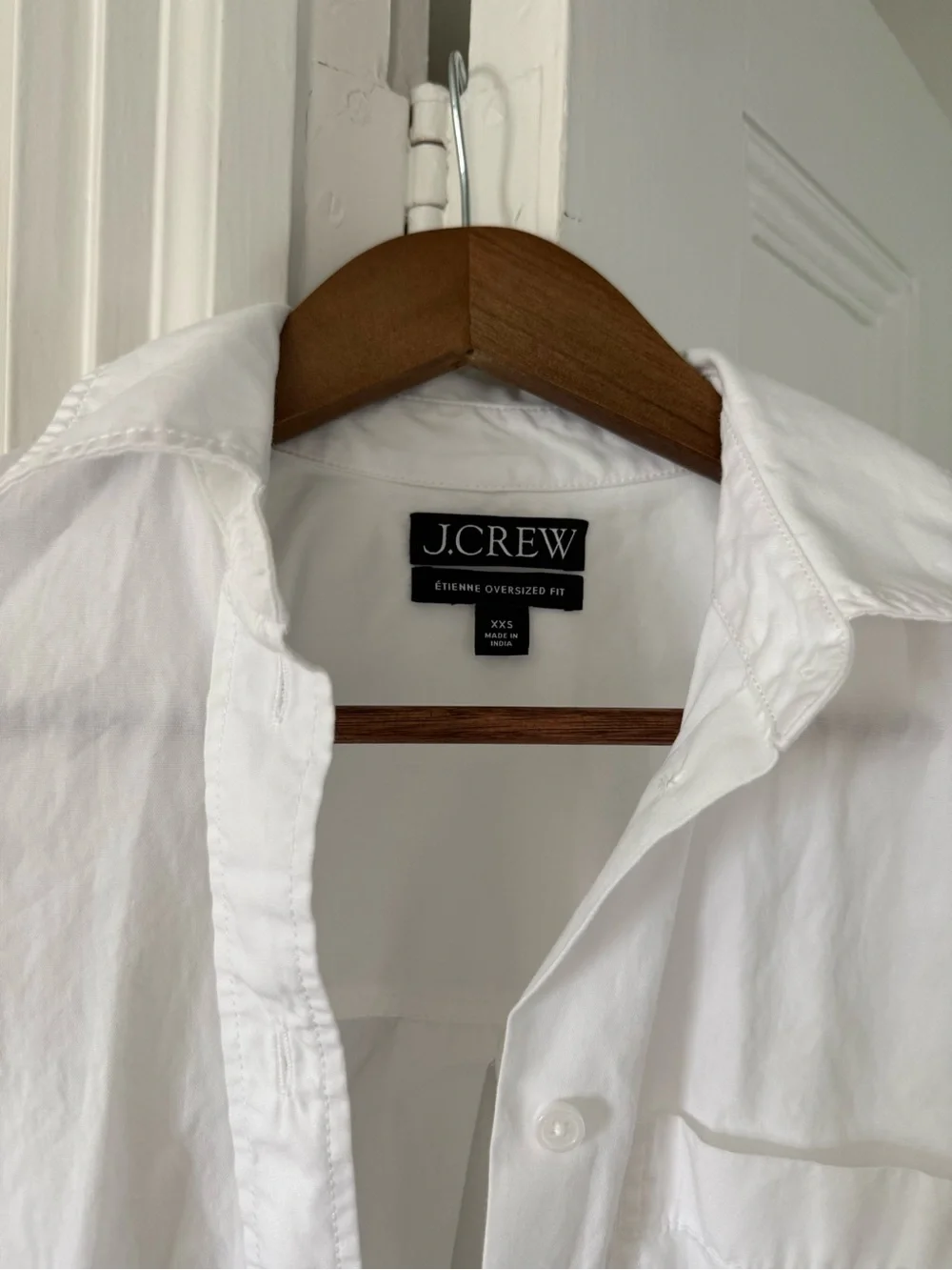 J. Crew Étienne White Oversized Button-Down Shirt